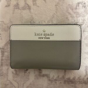Kate Spade Two-Tone Wallet in Gray and White